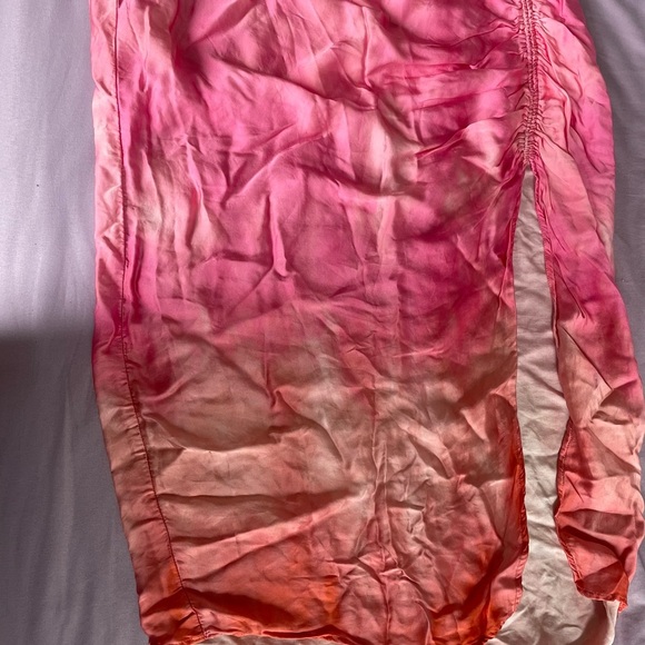 Zara draped tie dye pink midi skirt size M - Picture 8 of 10